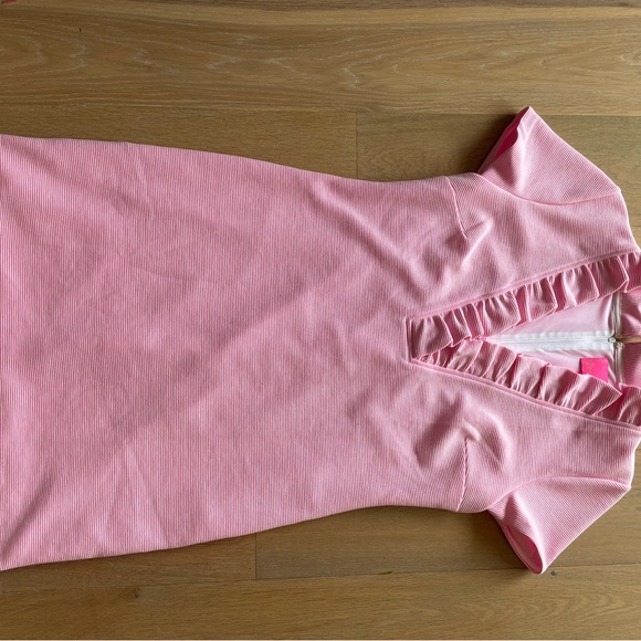 RARE👚Lilly Pulitzer Tisbury Shift Dress in Prosecco Pink🌸Lucky Catch Stripe😍 - Picture 10 of 15